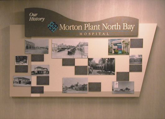 Morton Plant North Bay Hospital, history display