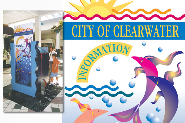 Display Design - City of Clearwater kiosk and graphic