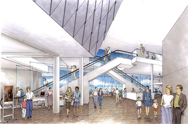 Rendering - Salvador Dali Museum Conceptual Lobby rendering 