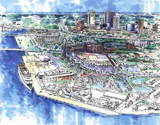 Rendering - Development in Tampa, Florida, conceptual rendering