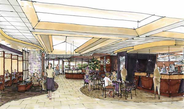 Rendering - Largo Medical Center, lobby concept rendering 