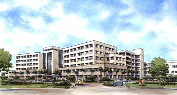 Rendering - Conceptual drawing of a medical office building