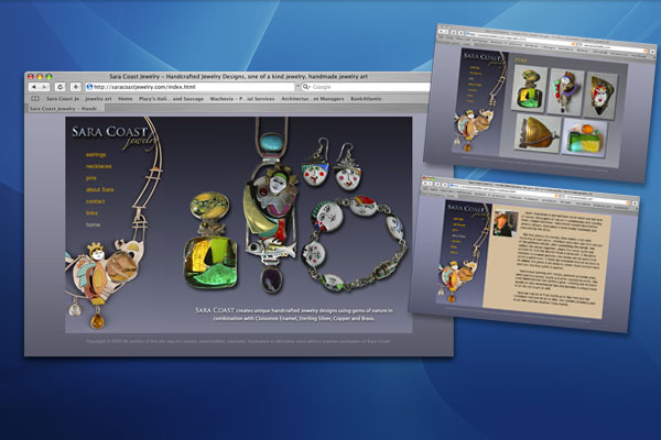 Website Design - Sara Coast Jewelry